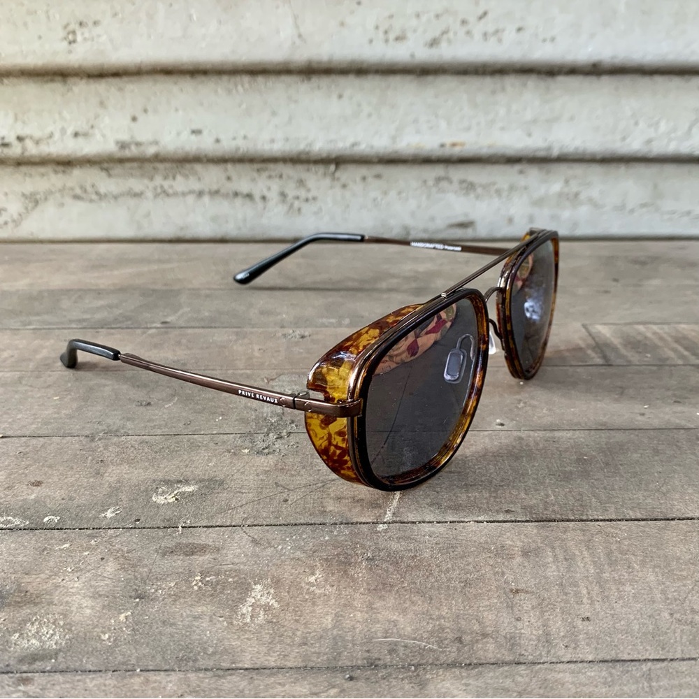 Sold Tortoiseshell Side Shield Aviators
